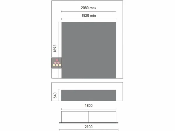 Sortie 😍 CALICE DESIGN Combiné encastrable de 2 vitrines réfrigérées professionnelles pour vins, charcuteries et fromages – Façade incurvée 🔥 destockage 1