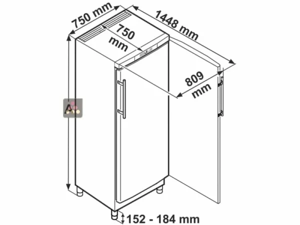 Achat Les meilleures critiques de 👍 LIEBHERR PRO Armoire positive ventilée de restauration GN 2/1 – Cuve ABS – Carrosserie Inox – 491L 😀 1