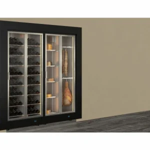 Satisfait ou Remboursé Vente flash 🛒 CALICE DESIGN Combiné encastrable de 2 vitrines réfrigérées professionnelles pour vins, charcuteries et fromages – Cadre droit 🔥 15