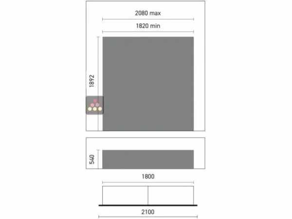 Sortie 🥰 CALICE DESIGN Combiné encastrable de 2 vitrines réfrigérées professionnelles pour vins, charcuteries et fromages – Cadre incurvé 👏 à prix très bas 1